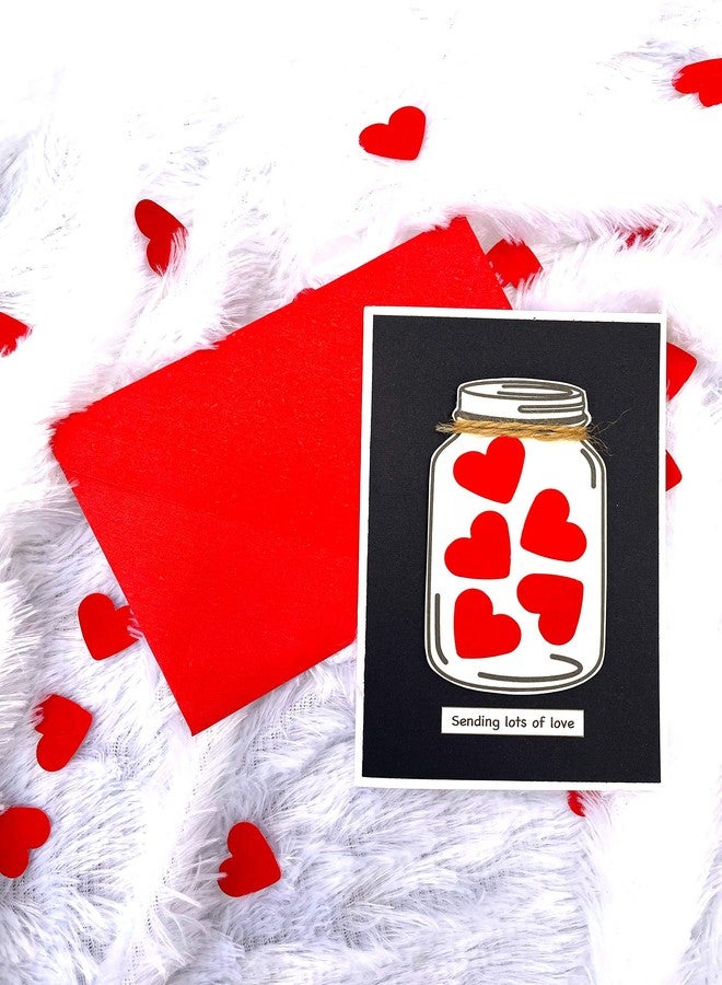 Crafted Forever Lots of Love Greeting Card with envelope 4X6 inches for Anniversary/Valentine Day/spouse birthday/partner birthday heavy paper used, inside blank - Image 2